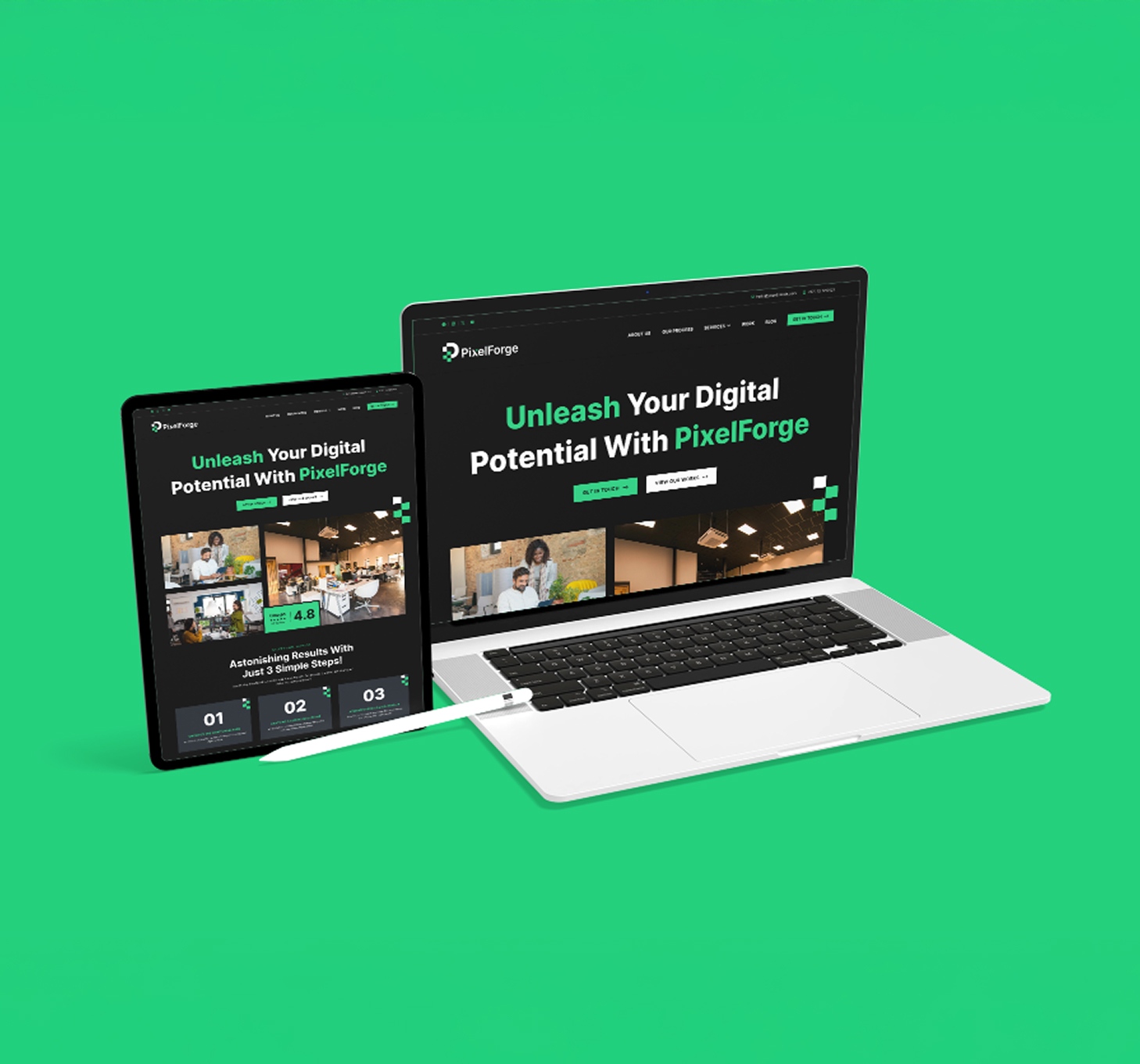 PixelForge — Creative Digital Agency Website Design