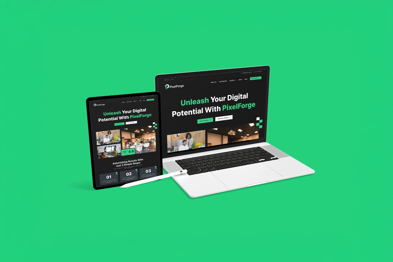 PixelForge — Creative Digital Agency Website Design